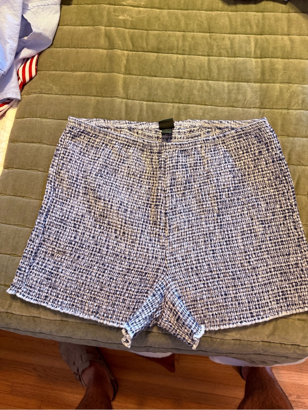 wild fable Light Blue and White Women’s Casual Pull-On Shorts